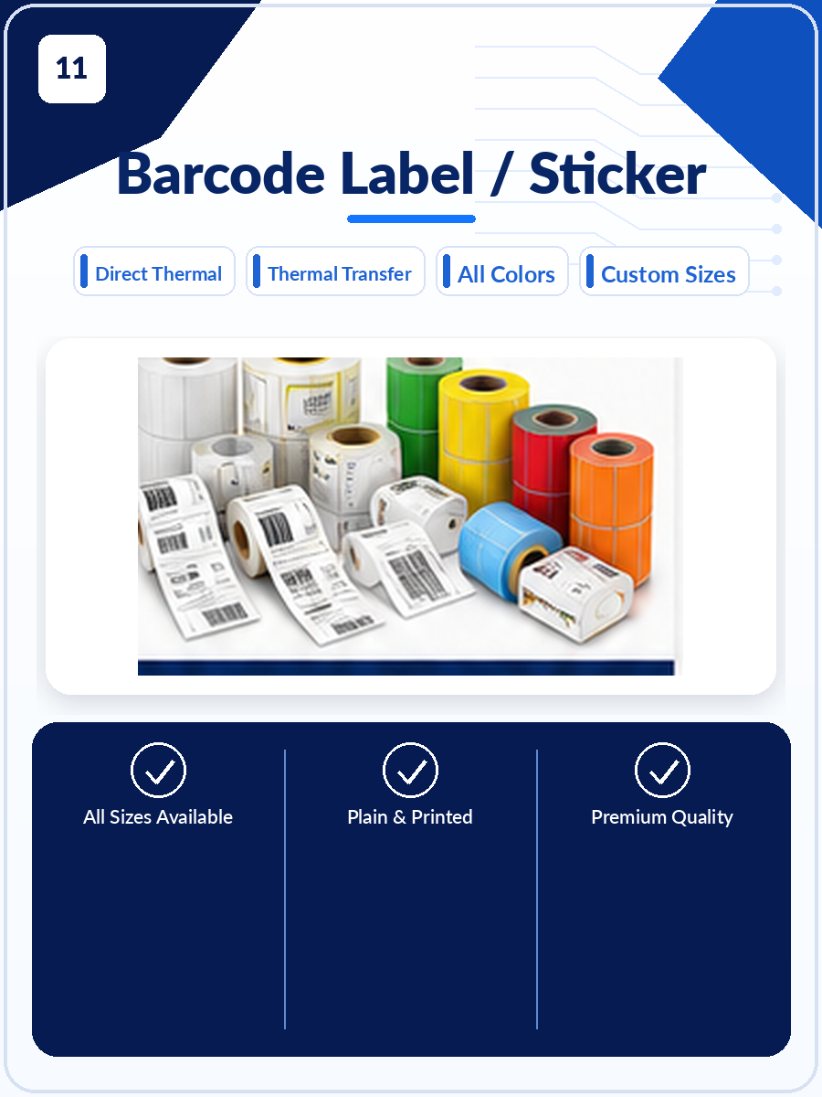 Barcode labels and printing solution